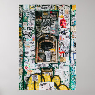 PÓSTER MÁQUINA ATM CON GRAFFITI
