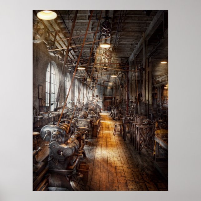 Póster Máquina - Bienvenidos al taller (Frente)