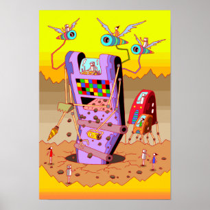 Póster Máquina de construcción gigante.