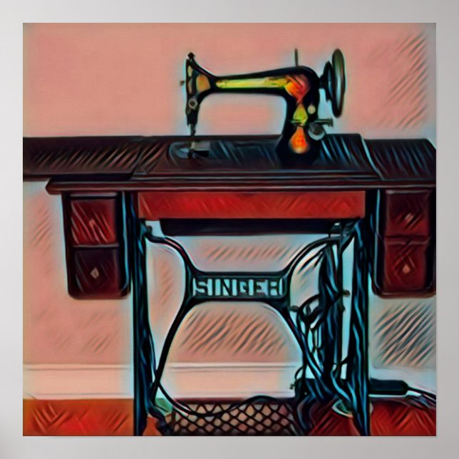 Póster Máquina de coser (Frente)