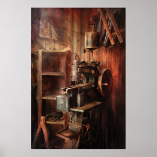 Póster Máquina de coser - Máquina de coser para hacer sil