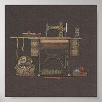 Máquina de coser y gatitos