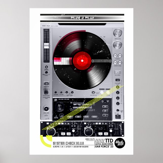 Póster máquina de DJ (Frente)