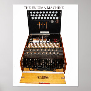 Póster Máquina de época Enigma códigos secretos militares