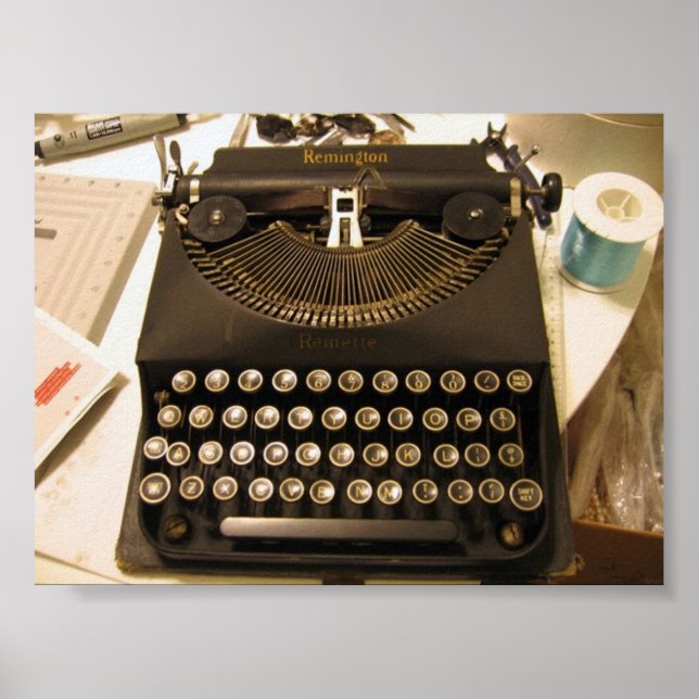 Póster máquina de escribir (Frente)