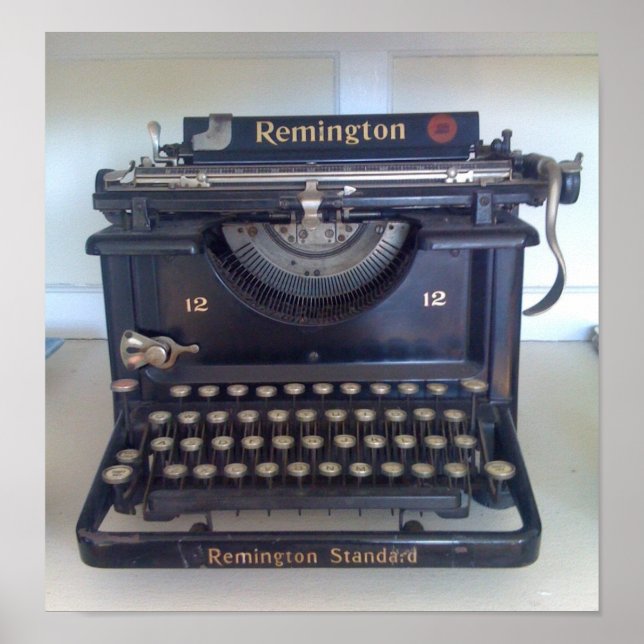 Póster máquina de escribir antigua (Frente)