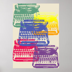 Póster máquina de escribir - luz