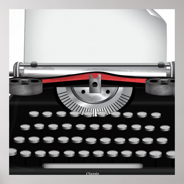 Póster Máquina de Escribir Vintage (Frente)