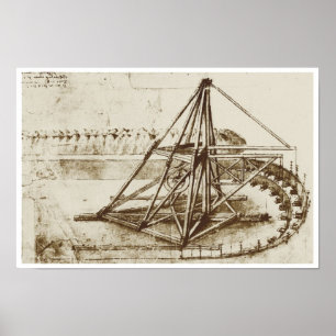 Póster Máquina de excavación accionada rueda de ardilla,