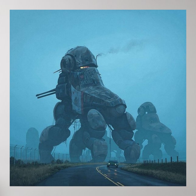 Póster Máquina de guerra distópica Simon Stalenhag (Frente)
