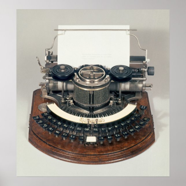 Póster Máquina de Hammond, con el teclado ideal (Frente)