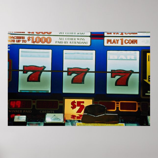 Póster Máquina de ranura en un casino (Frente)