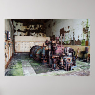 Póster Máquina de rotación