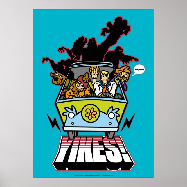 Póster Máquina misteriosa "Yikes!" Diseño (Frente)