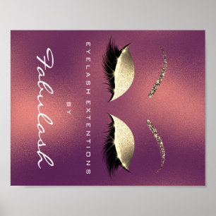 Póster Máquina Salón De Belleza Nombre Oro Lazas Cobre