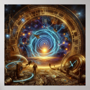 Póster Máquina Steampunk/Time, Time/Space/Continuum 6004X