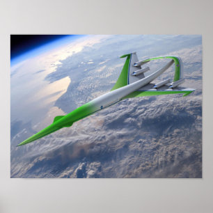Póster Máquina verde supersónica