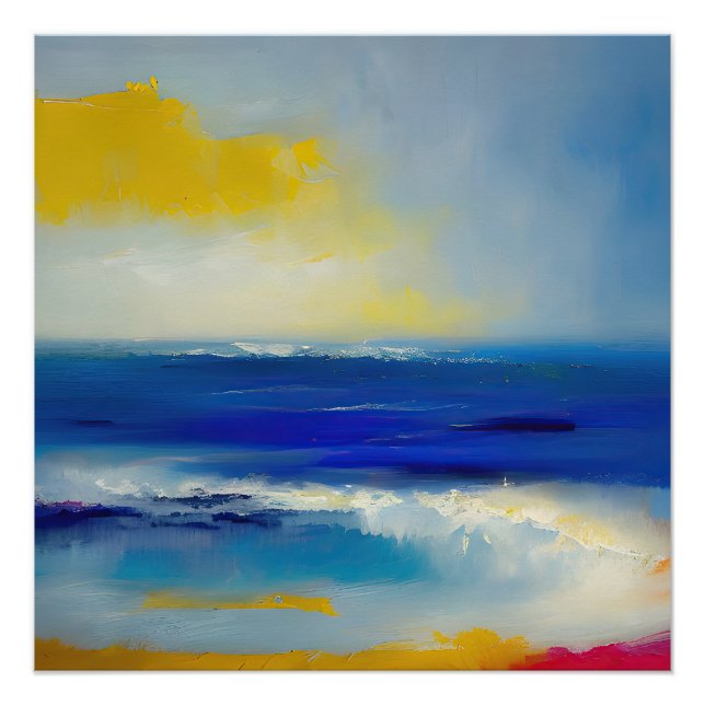 Póster Mar abstracto 04 (Anverso)