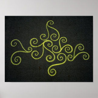 Póster Mar Amarillo Chalkie