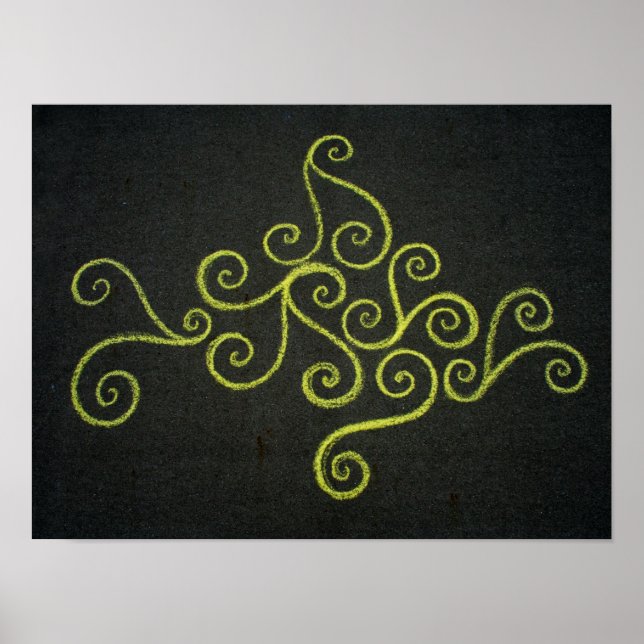 Póster Mar Amarillo Chalkie (Frente)