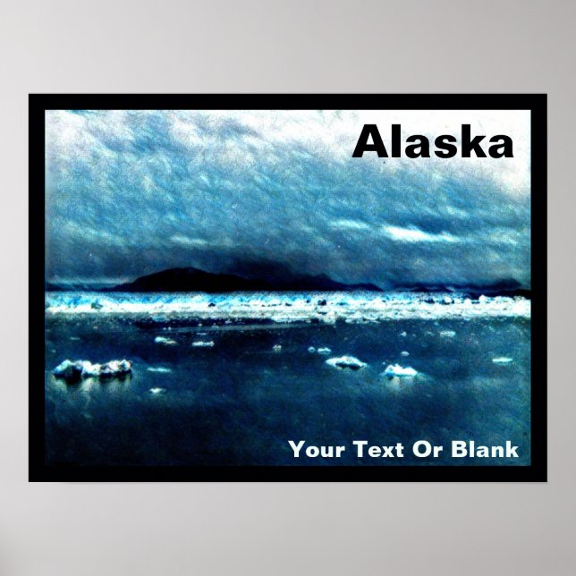 Póster Mar Azul frío (Frente)