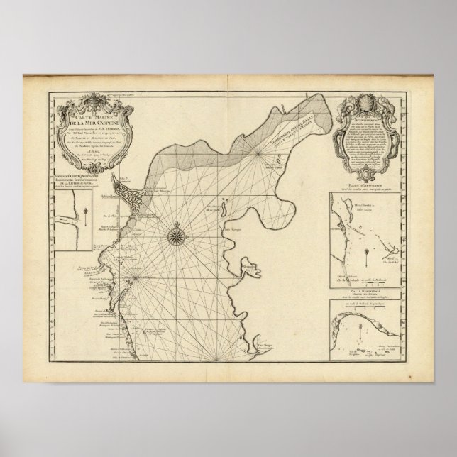 Póster Mar Caspio y Asia (Frente)