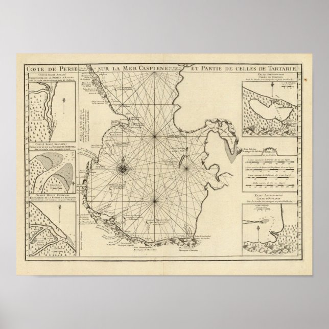 Póster Mar Caspio y Asia (Frente)