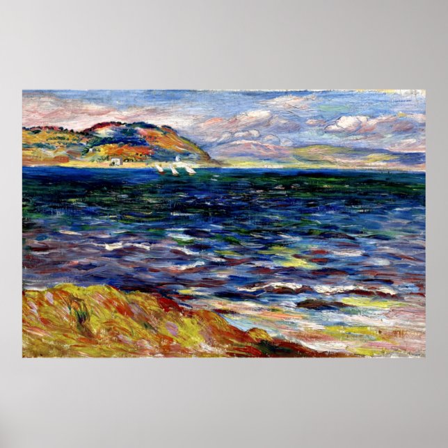 Póster Mar de Bordighera por Renoir (Frente)