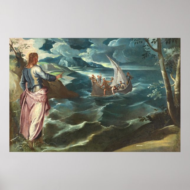 Póster Mar de Galilea - Jacopo Tintoretto Bella Artes Pos (Frente)