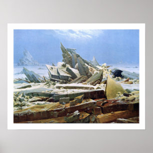 Póster Mar de hielo - Obra maestra de Friedrich