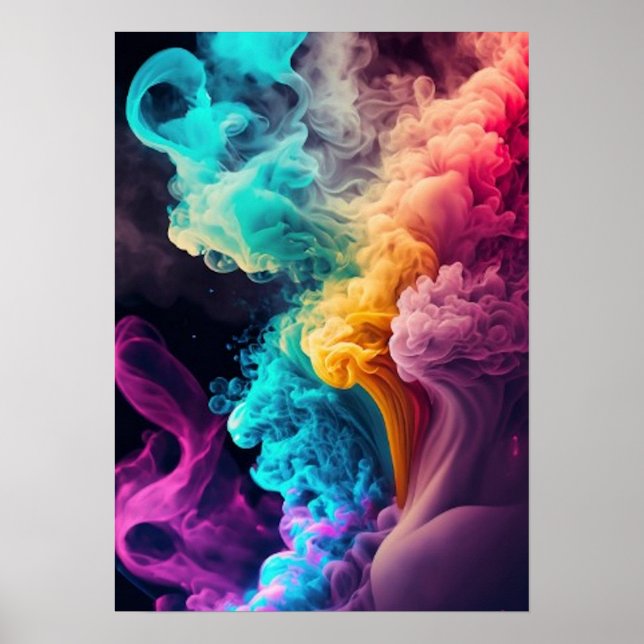 Póster Mar de Humo Colorido (Frente)