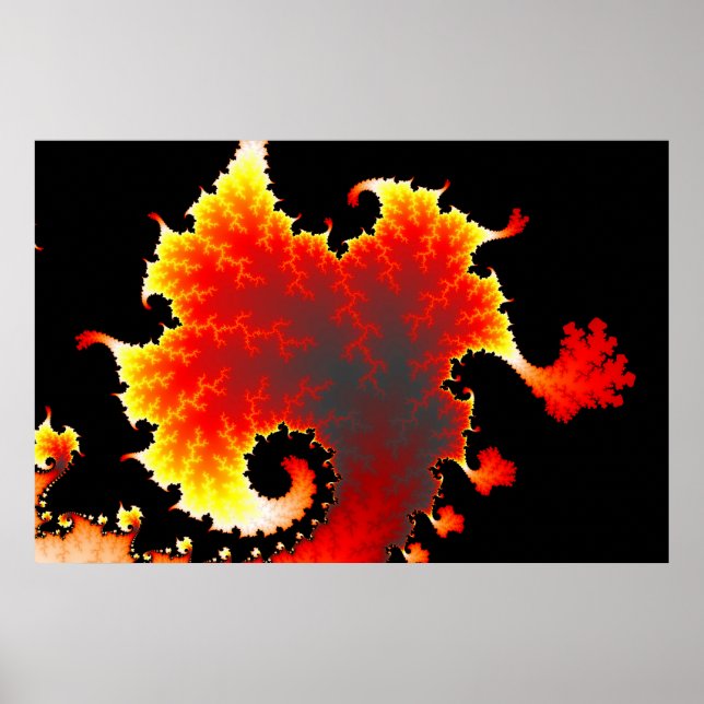 Póster Mar de la Lava - Poster fractal (Frente)