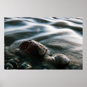 Póster Mar de larga exposición