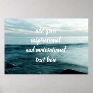 Póster Mar de larga exposición