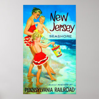 Póster Mar de Nueva Jersey