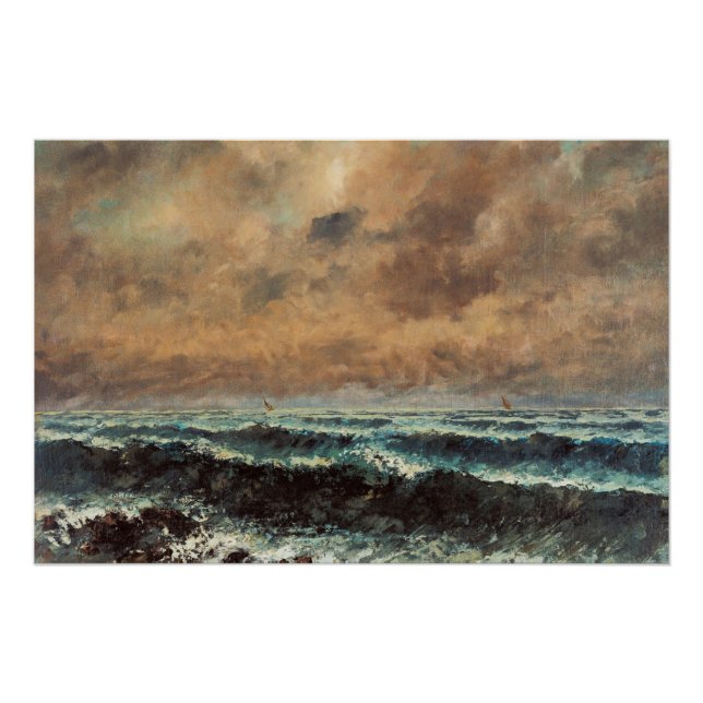 Póster Mar de Otoño – Gustave Courbet (Anverso)