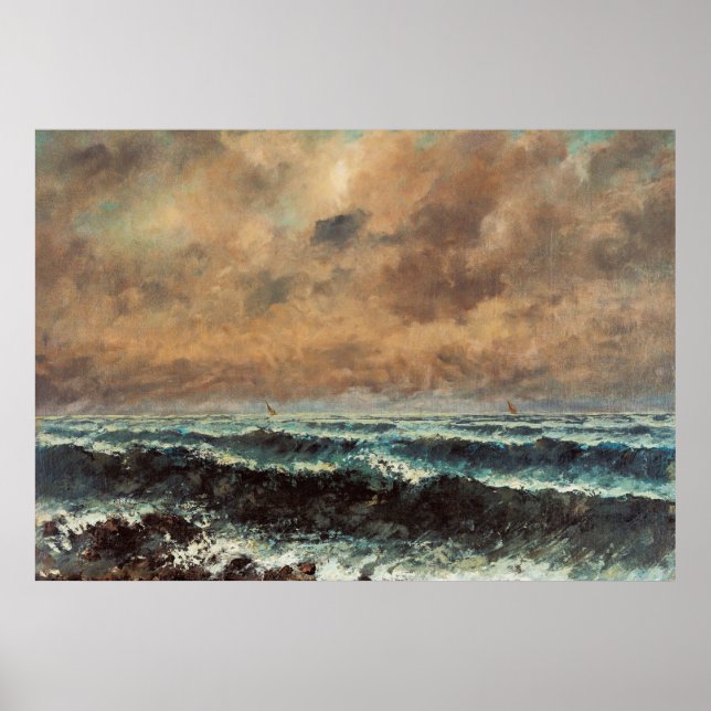 Póster Mar de Otoño – Gustave Courbet (Frente)