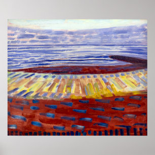 Póster Mar después de la puesta del sol   Piet Mondrian  