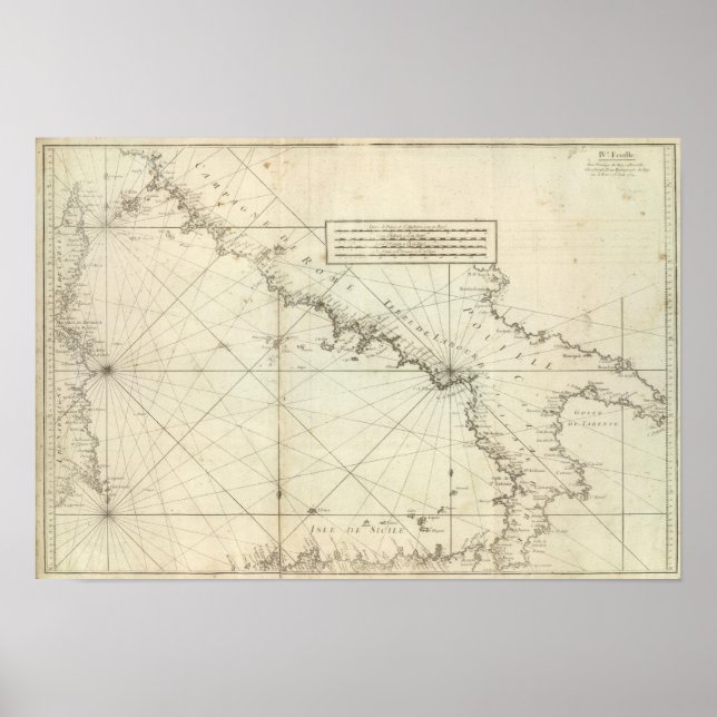 Póster Mar Mediterráneo (Frente)