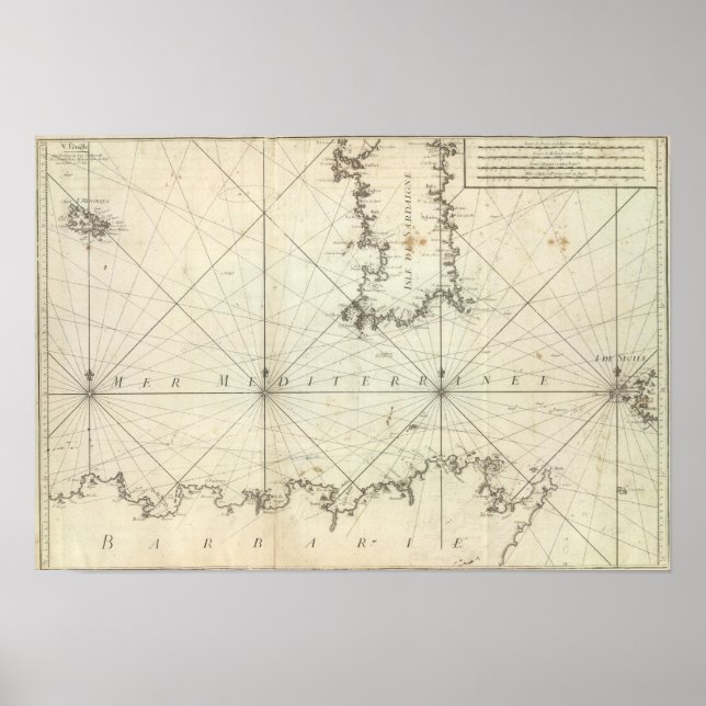 Póster Mar Mediterráneo 3 (Frente)