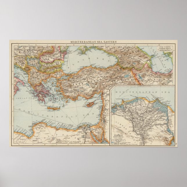 Póster Mar Mediterráneo E (Frente)