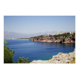 Póster Mar Mediterráneo en la ciudad de Antalya