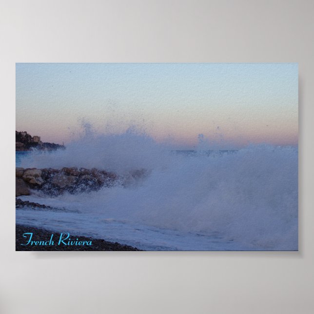Póster Mar Mediterráneo, Riviera Francesa (Frente)