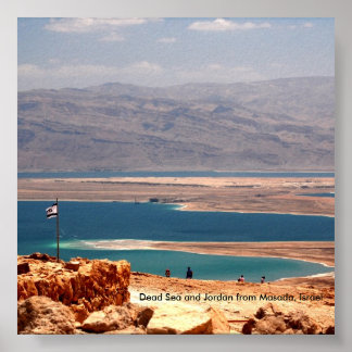 Póster Mar Muerto y Jordania desde Masada, ...