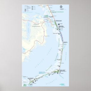 Póster Mar Nacional de Cabo Hatteras