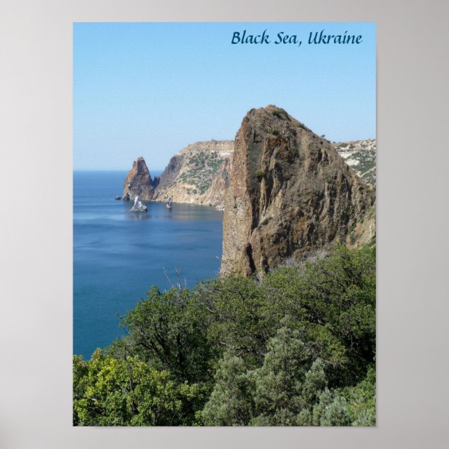 Póster Mar Negro, Ucrania, escénico (Frente)