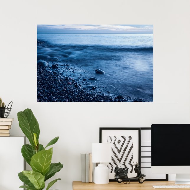 Póster Mar nocturno (Oficina en casa)