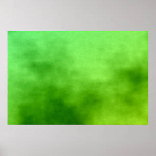 Póster Mar nublado verde
