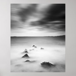 Póster Mar rocoso y lechoso