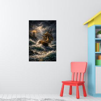 Póster Mar tormentoso
